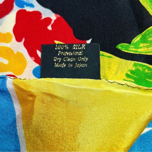 Bob Mackie Wearable Art 100% Silk Floral Print Scarf - Picture 9 of 9